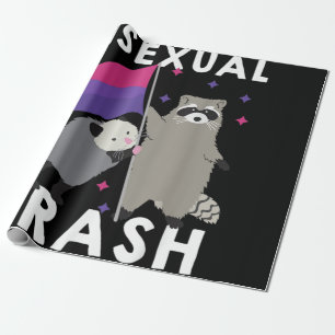 Papel De Regalo Raccoon LGBT arcoiris del orgullo gay de la basura