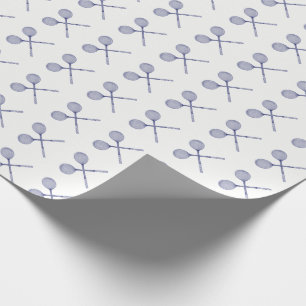 Papel De Regalo Racquetas de squash cruzadas azules