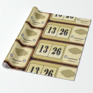 Papel De Regalo Radio de reloj retro