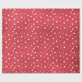 Papel De Regalo Ráfagas de nieve en rojo