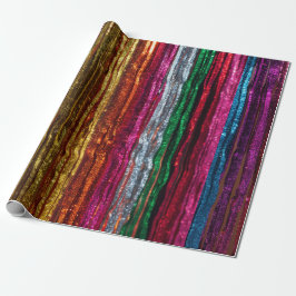 Papel De Regalo Rainbow Glitter Tinsel Strands PartyWrapping Paper