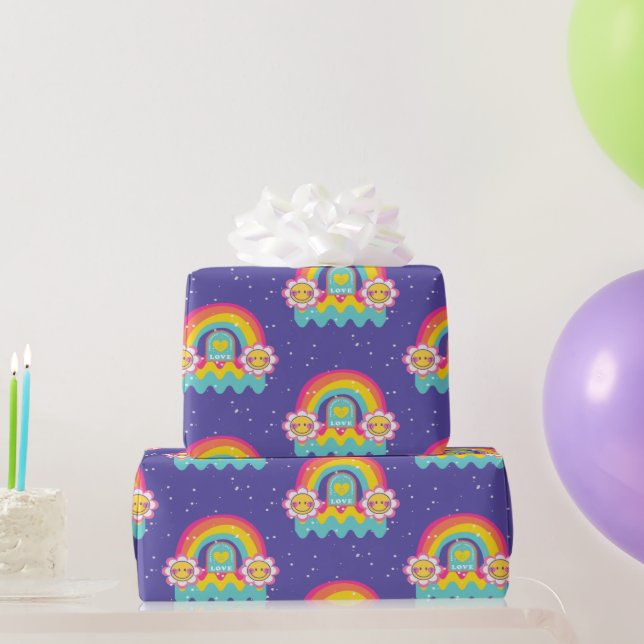 Papel De Regalo Rainbow Love (Regalos de fiesta)