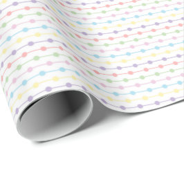 Papel De Regalo Rainbow Pastel Dot Stripes for Gender Neutral
