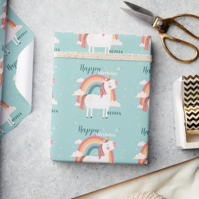 Papel De Regalo Rainbow Unicorn (Subido por el creador)