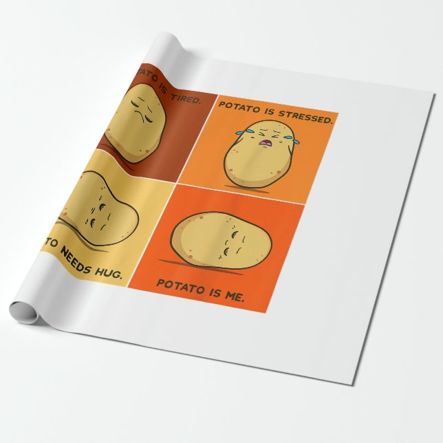 Papel De Regalo Raíz de Potato Vegetable Tater Vegan Lover Keto (Desenrollado)