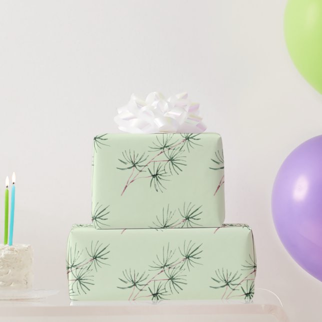 Papel De Regalo Rama de árbol del bosque de Navidad de invierno en (Regalos de fiesta)