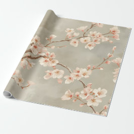 Papel De Regalo Rama de flor de cerezo Sakura vintage