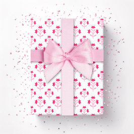 Papel De Regalo Rama de flores rosadas