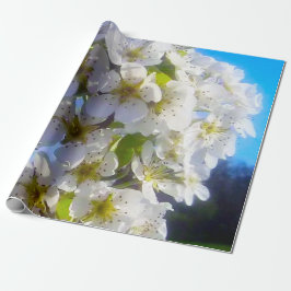 Papel De Regalo Rama floreciente de una pera