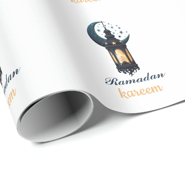 Papel De Regalo Ramadan Kareem Mubarak Lantern ramadan 2024 (Esquina del rollo)