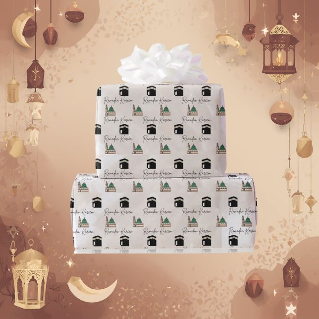 Papel De Regalo Ramadan Kareem Wrapping Paper – Kaaba & Masjid  (Subido por el creador)