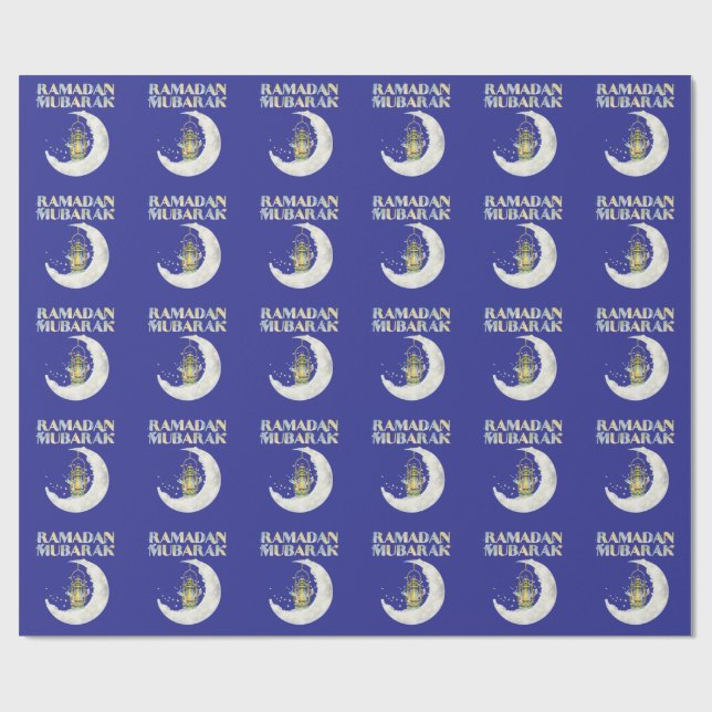 Papel De Regalo Ramadan Mubarak (Superficie plana)