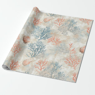 Papel De Regalo Ramas de Coral Sofisticadas - Concha Marina Suave