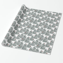 Papel De Regalo Ramas de nieve