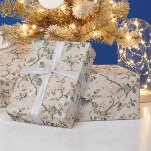 Papel De Regalo Ramas florecidas asimétricas sofisticadas