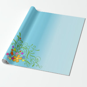 Papel De Regalo Ramo Azul