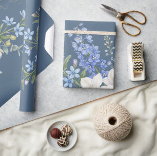Papel De Regalo Ramo de Flores de Orquídea, Floral Acuarela