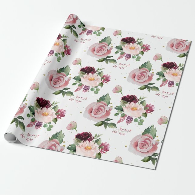 Papel De Regalo Ramo de rosas (Desenrollado)