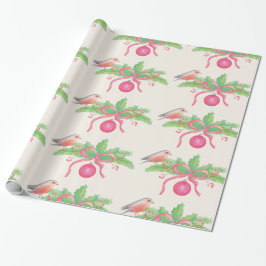 Papel De Regalo Ramo del navidad de la acuarela de la acuarela