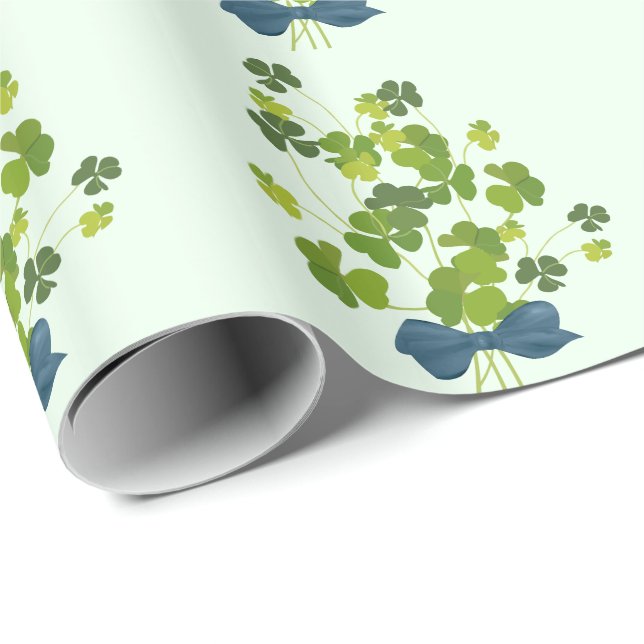 Papel De Regalo Ramo del trébol, el día de St Patrick (Esquina del rollo)