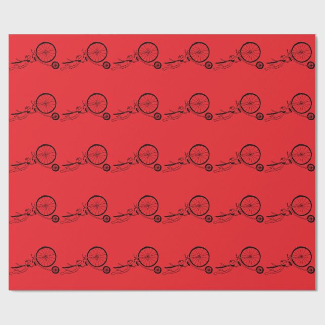 Papel De Regalo Rana Ciclista (Superficie plana)