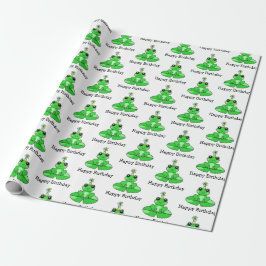Papel De Regalo Rana de Cumpleaños Feliz 