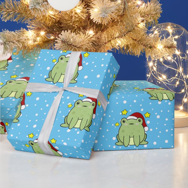 Papel De Regalo Rana de Navidad (Vacaciones)