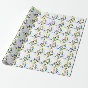 Papel De Regalo Rana verde dulce con globos