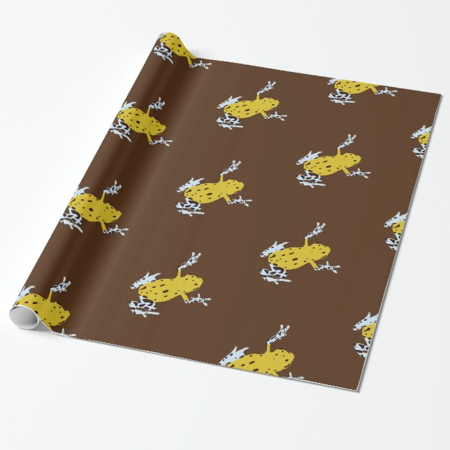 Papel De Regalo Ranas amarillas (Desenrollado)