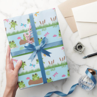Papel De Regalo Ranas cortas en estanques