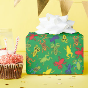 Papel De Regalo Ranas de árbol Niños Cuta de cumpleaños