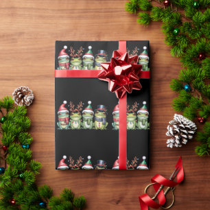 Papel De Regalo Ranas Navidad Amante de las Ranas Lindo Santa Anim