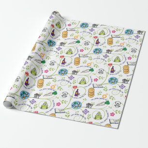 Papel De Regalo Ranas vitivinícolas coloridas del Séder Matza