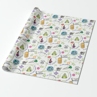 Papel De Regalo Ranas vitivinícolas coloridas del Séder Matza
