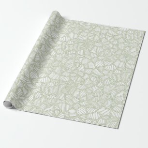 Papel De Regalo Random Leaf Mosaic Pale Green