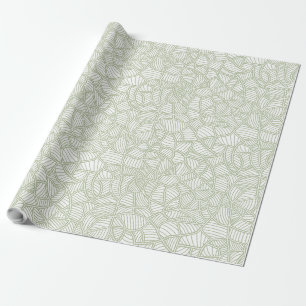 Papel De Regalo Random Leaf Mosaic Pale Green