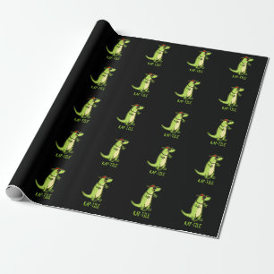 Papel De Regalo Rap-tile Funny Reptile Lizard Pun Dark BG