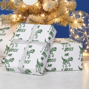 Papel De Regalo Raptor de caza verde forestal