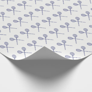 Papel De Regalo Raquetas de squash cruzadas azules