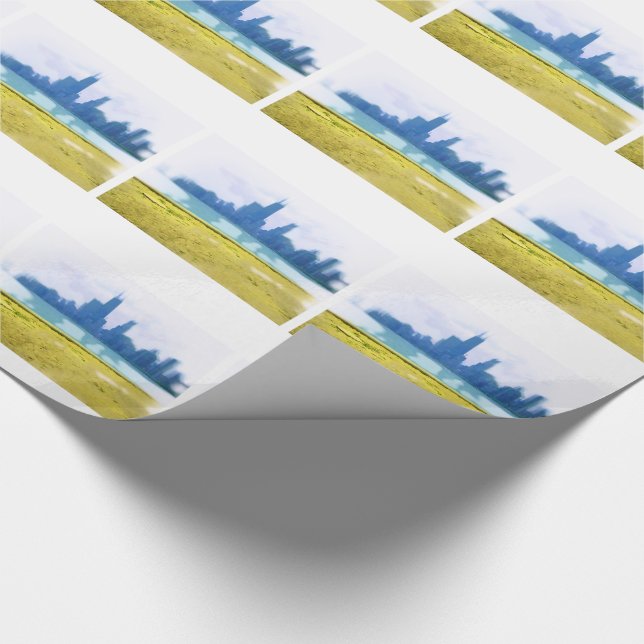 Papel De Regalo Rascacielos de Chicago cepillados de aire (Esquina)