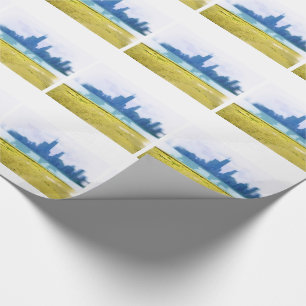 Papel De Regalo Rascacielos de Chicago pintados con aerógrafo
