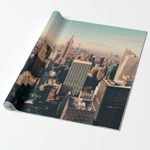 Papel De Regalo Rascacielos de la ciudad de Nueva York Terraza en 