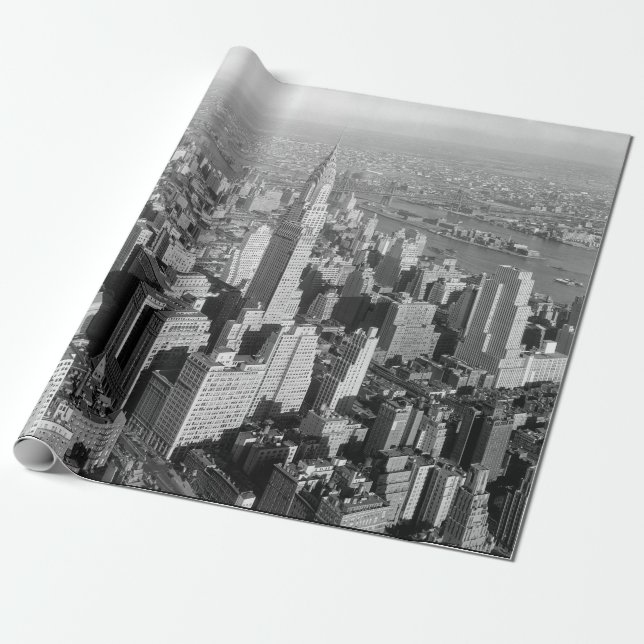 Papel De Regalo Rascacielos del art déco de New York City del (Desenrollado)