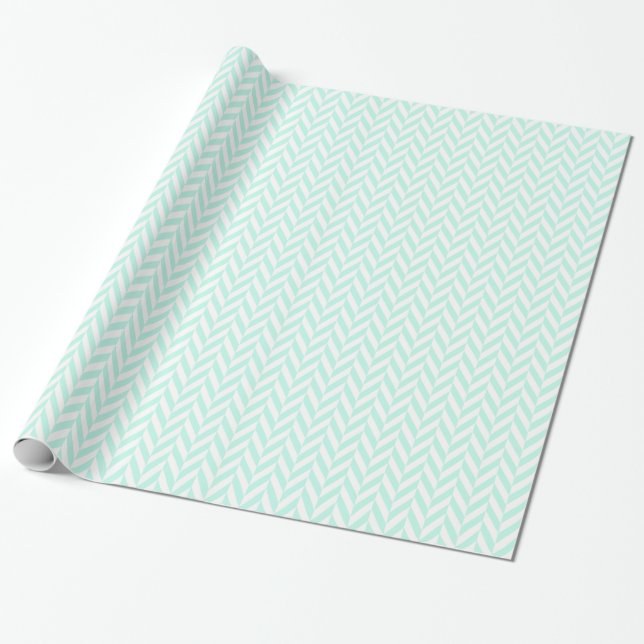Papel De Regalo raspa de arenque de la menta (Desenrollado)
