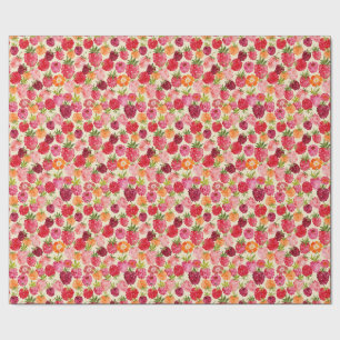 Papel De Regalo Raspberry Berry Summer Watercolor