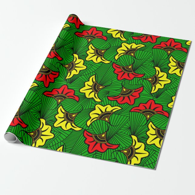 Papel De Regalo Rasta jamaiquina colorea Boda caribeña (Desenrollado)
