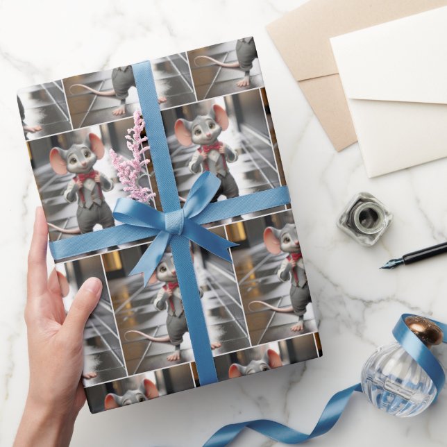 Papel De Regalo Ratón con una marea de remolque (Regalar)