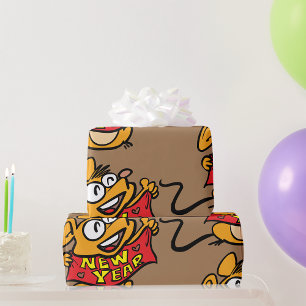 Papel De Regalo Ratón de Año Nuevo