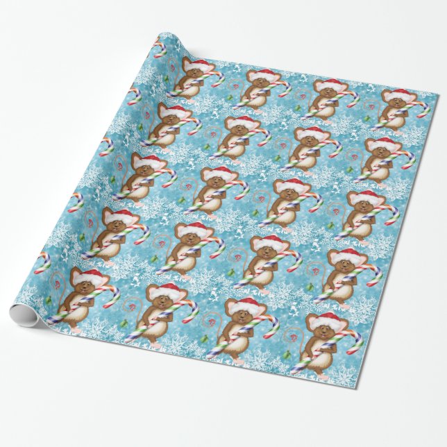 Papel De Regalo Ratón del navidad (Desenrollado)