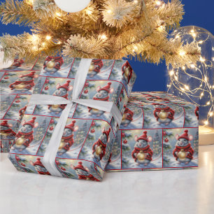 Papel De Regalo Ratón navidad con ornamento